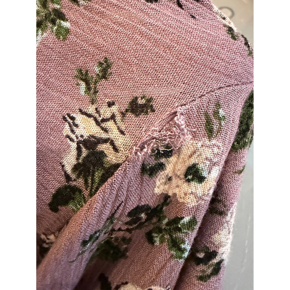 Mossimo Supply Co Floral Cold Shoulder Romper Mauve Pink Large RN17730 - Picture 6 of 8
